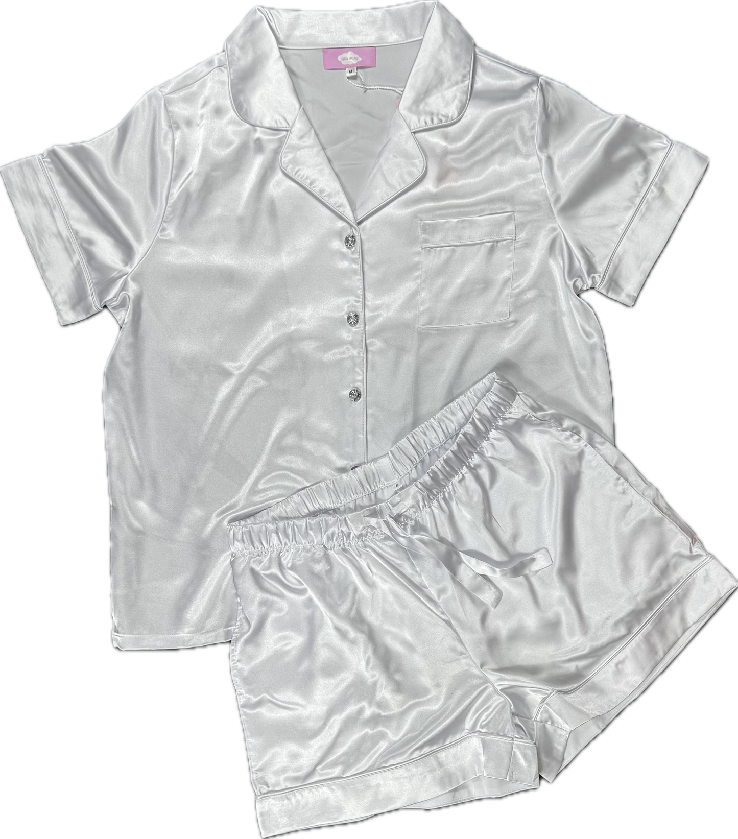 Classic White Women's Short Pyjamas Set