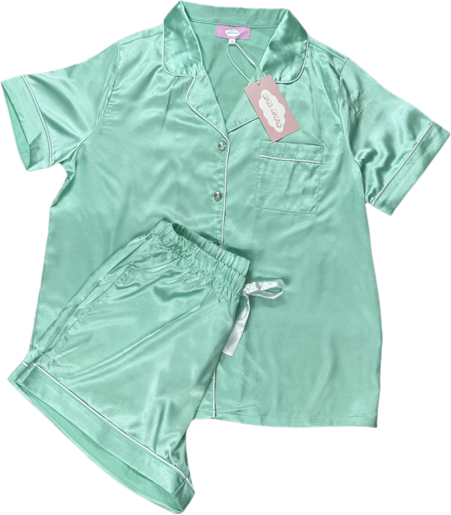 -Mint Green Women's Short Pyjamas Set