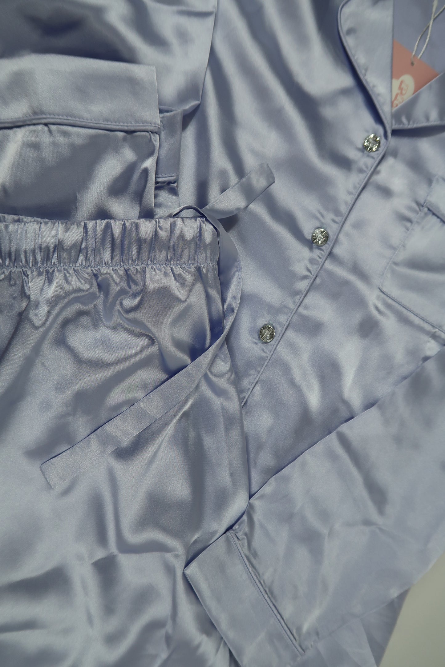 -Lilac Long Satin Women's Pyjamas Set